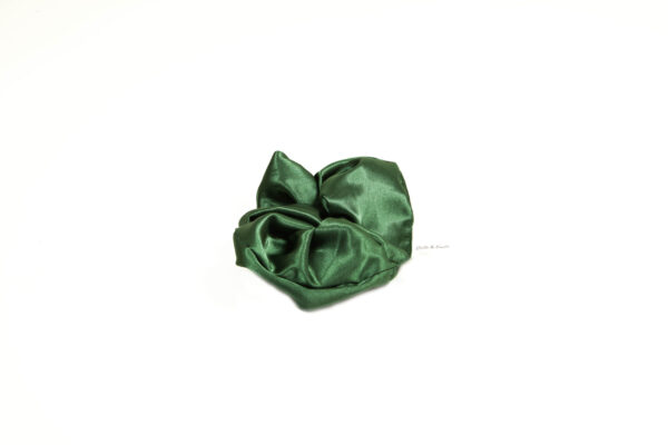 Stella & Emilie silk scrunchies set of two Green & Black