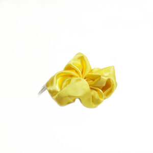 Stella & Emilie yellow silk hair scrunchie