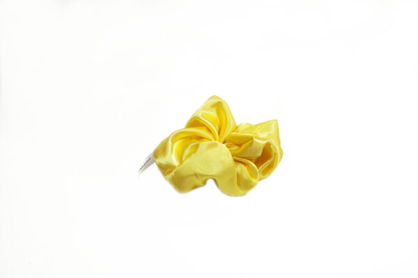 Stella & Emilie yellow silk hair scrunchie