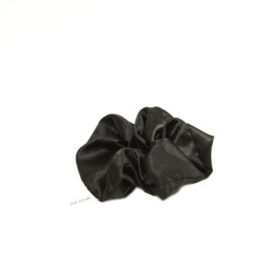 Stella & Emilie silk scrunchies set of two green & Black