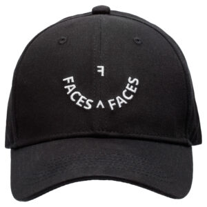 FACES & FACES BASEBALL CAP IN COTTON BLACK