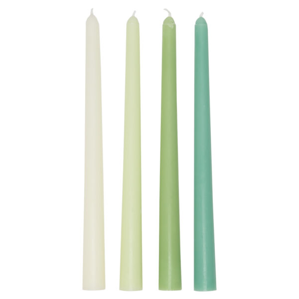 Stella & Emilie ombré green candles sticks