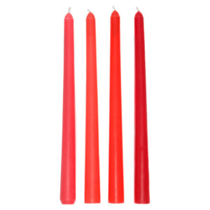 Stella & Emilie ombre candles sticks red