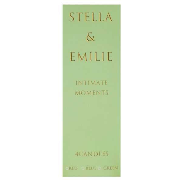 Stella& Emilie candlesticks packaging.